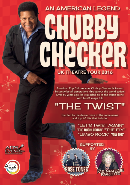ChubbyCheckerUK's tweet photo. @chubby_checker Coming to the UK in 2016 for the first time in over 20 years book early so you dont get in A twist.. https://t.co/wTJNK9lcOf