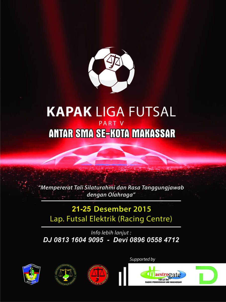 KAPAK LIGA FUTSAL part V
Daftarkan segera sekolah anda