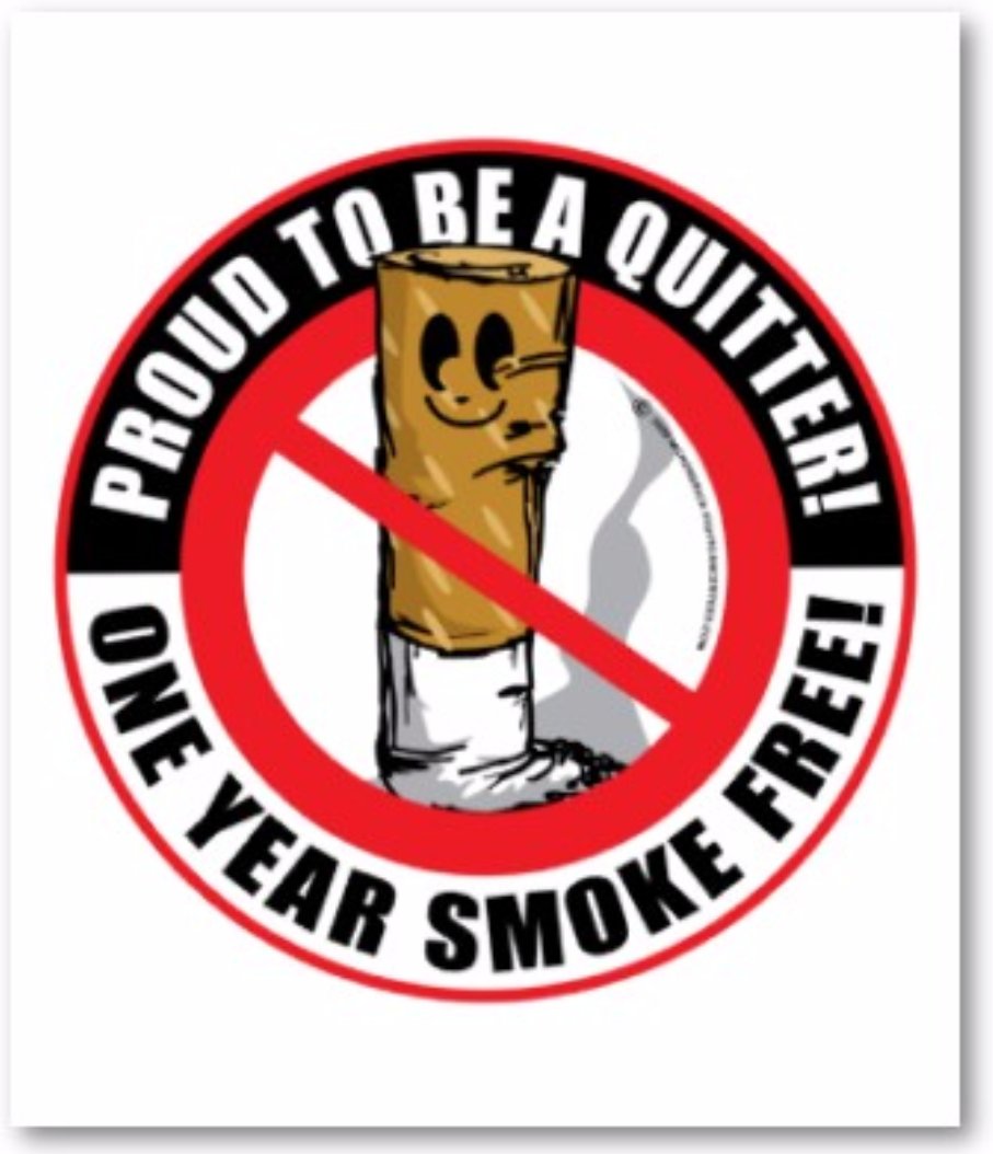 jkundra's tweet photo. #OneYearSmokeFree https://t.co/M6uWTTv1B6