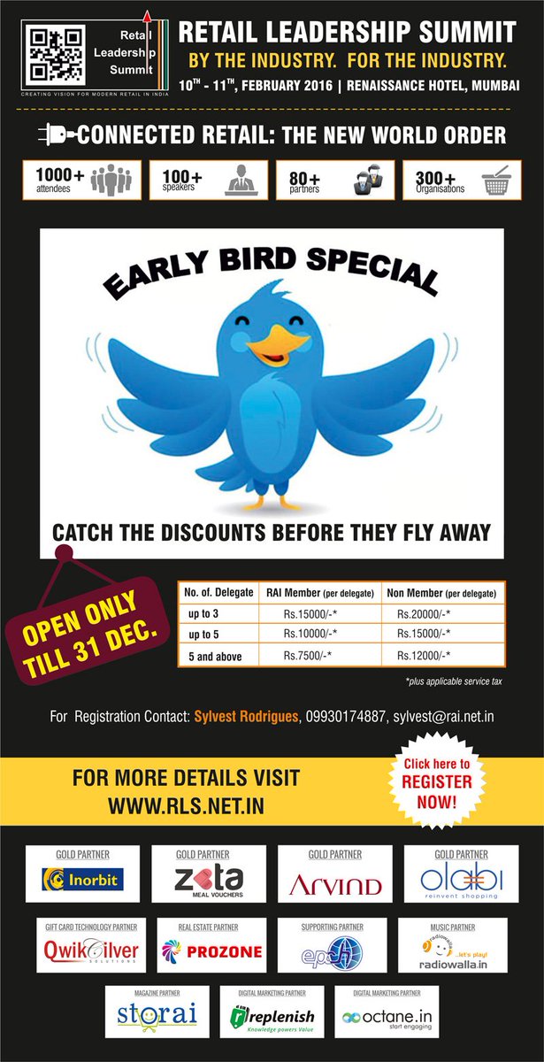 RLS_RAI's tweet photo. Register now before it's too late: https://t.co/DsgQiN7Ekl
#RLS2016 #retail https://t.co/fePhg8L9Mw