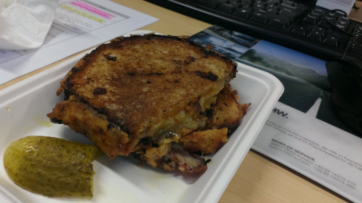GabrielFixers's tweet photo. Only one in the CR office, don't mind if I do help myself to a grilled bacon &amp; cheese...

@FixersUK #cheesegoodness https://t.co/WxxRdeJqiD