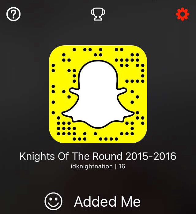 KOTN16's tweet photo. Snapcode for the @2015_16Knights https://t.co/fY0wKyAz8d