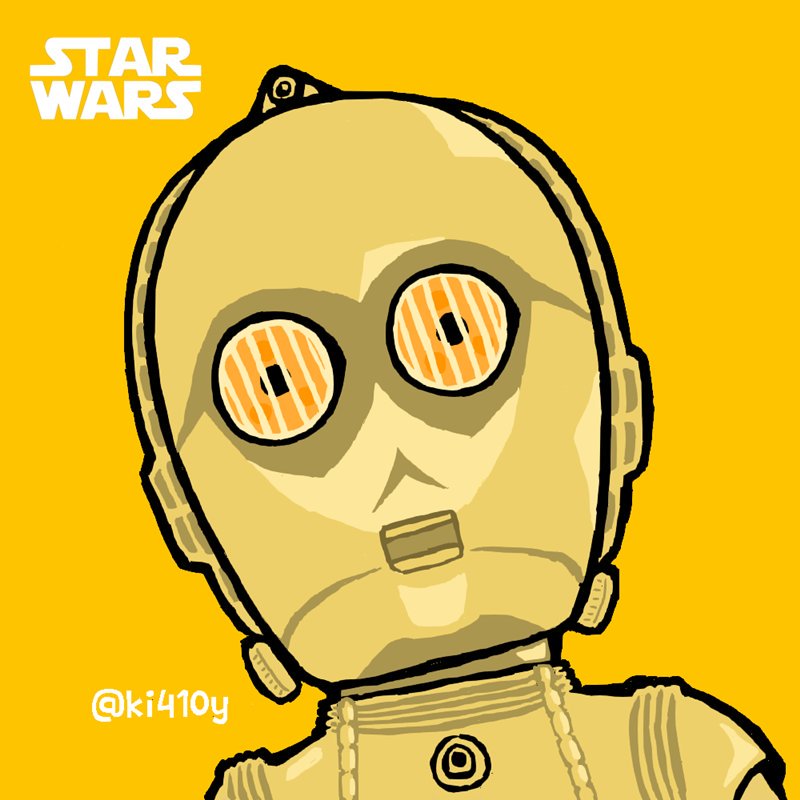 Ki410y スター ウォーズのイラストを描いてみました Starwars C3po T Co Bhe6ym1o