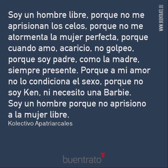 buentrato_'s tweet photo. Hombres libres de patriarcado. 

#buentrato https://t.co/abtIX2HtAH