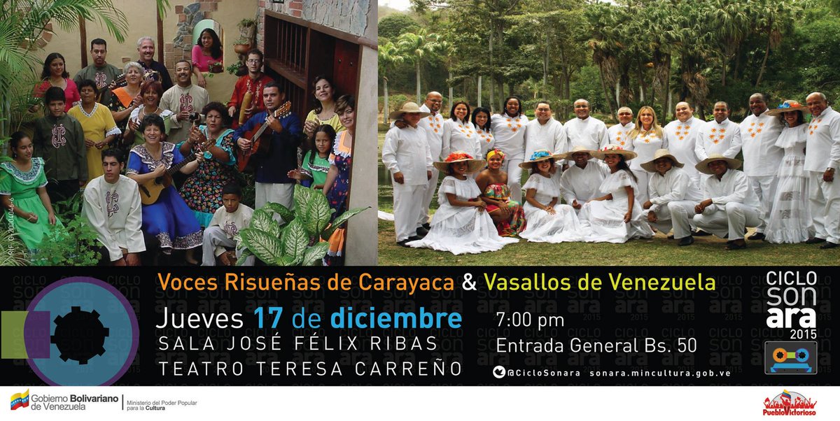 ¡Continúan los conciertos! 
#CicloSonARA te invita a que disfrutes más de su música venezolana. Actívate!