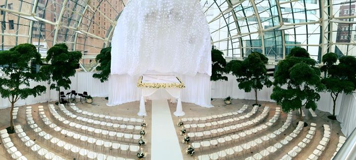 Custom Lit Drapery w/ Beautiful Chuppah