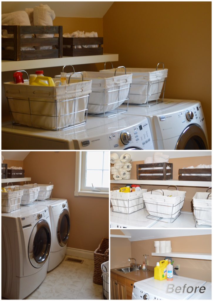 Laundry Room project #canihaveanymorebaskets #lovestorage  #declutter #organize #designed4organizing