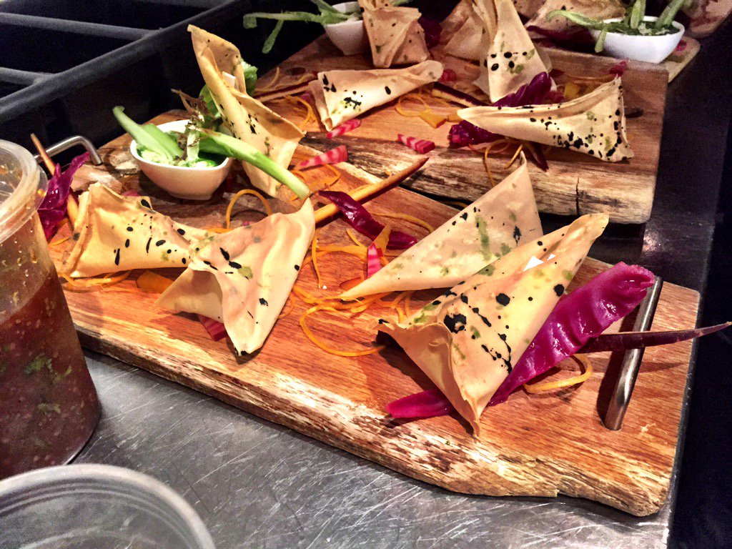 GroupOf7Chefs's tweet photo. @Chefwalsh dish from last nights #huntersfeast @thetemperedroom. Anchovy + squid dip w/ crudités + fortune cookies. https://t.co/AIL88zGpWe