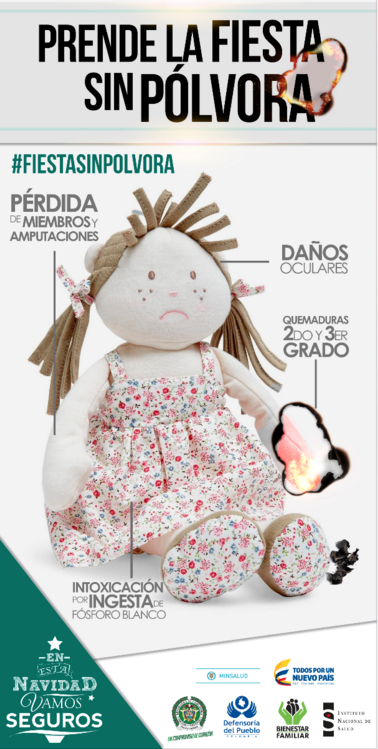 MinSaludCol's tweet photo. La pólvora convierte tus buenos momentos en malos recuerdos.  #NavidadSegura2015 #FiestaSinPólvora https://t.co/wssEuerdty