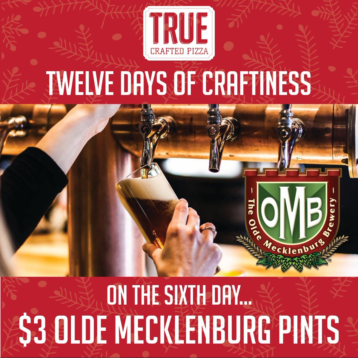 TRUEpizzaCLT's tweet photo. $3 @oldemeckbrew pints today, hop over to our Instagram for deals daily until 12/24! #CLTbeer #craftbeer #ncbeer https://t.co/U72nQCQNV8
