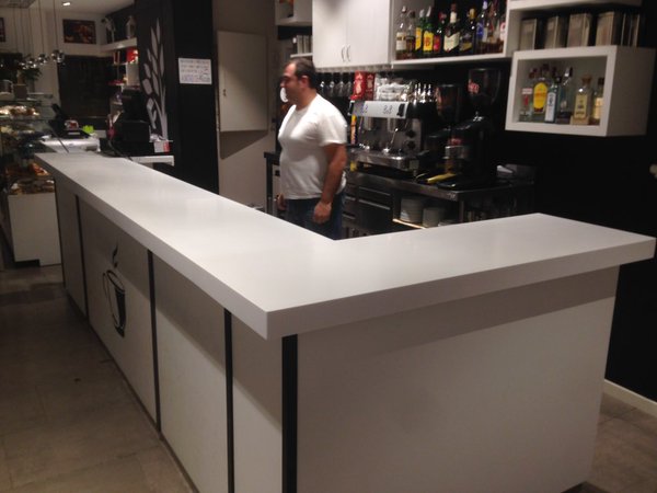 HIMACSEurope's tweet photo. 2 different styles, but 1 common thread: the use of #HIMACS. V/ @oscarhimacs @ar_solidsurface #receptiondesk https://t.co/Yw8Ctq8RHj