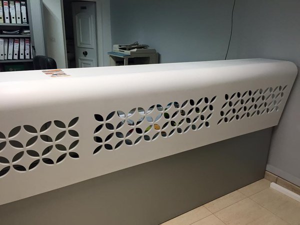 HIMACSEurope's tweet photo. 2 different styles, but 1 common thread: the use of #HIMACS. V/ @oscarhimacs @ar_solidsurface #receptiondesk https://t.co/Yw8Ctq8RHj