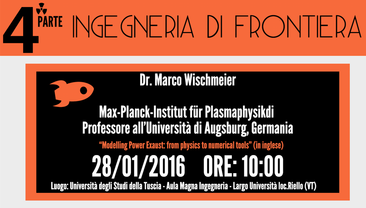 Prossimo appuntamento con Ingegneria, innovazione e futuro il 28/01/2016!