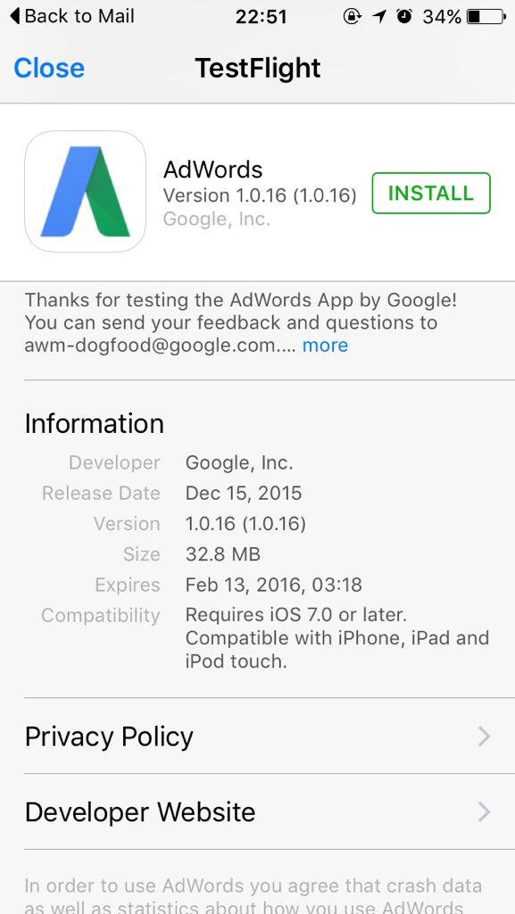 ferrywebdesign's tweet image. Got the #AdWords #iOS Beta today. I can see now why its not an easy thing to convert to mobile! #WillTakeAWhile