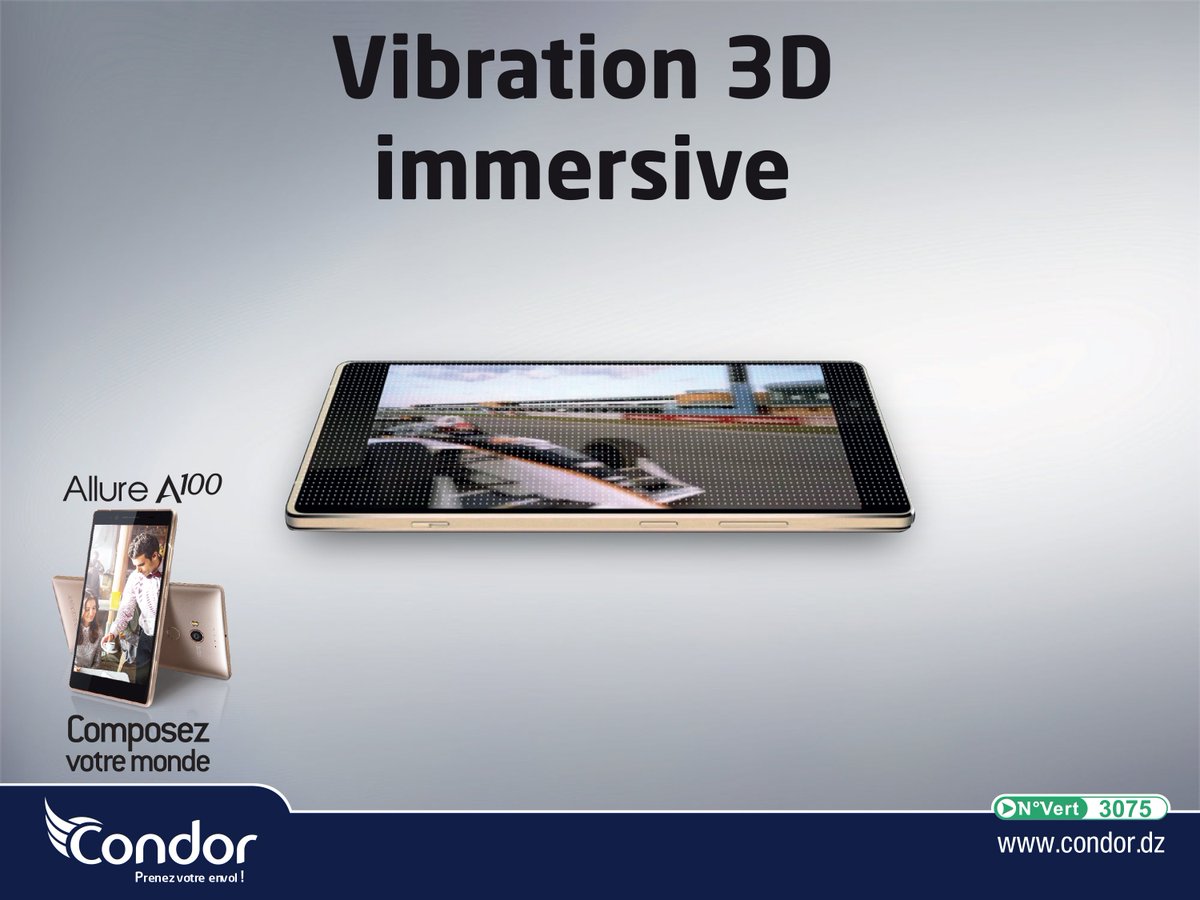 CondorInfor's tweet photo. Vibration 3D .. plus réaliste 
إهتزاز ثلاثي الأبعاد .. أكثر واقعية
https://t.co/HQLZAsO2GP https://t.co/89Za4dUU31