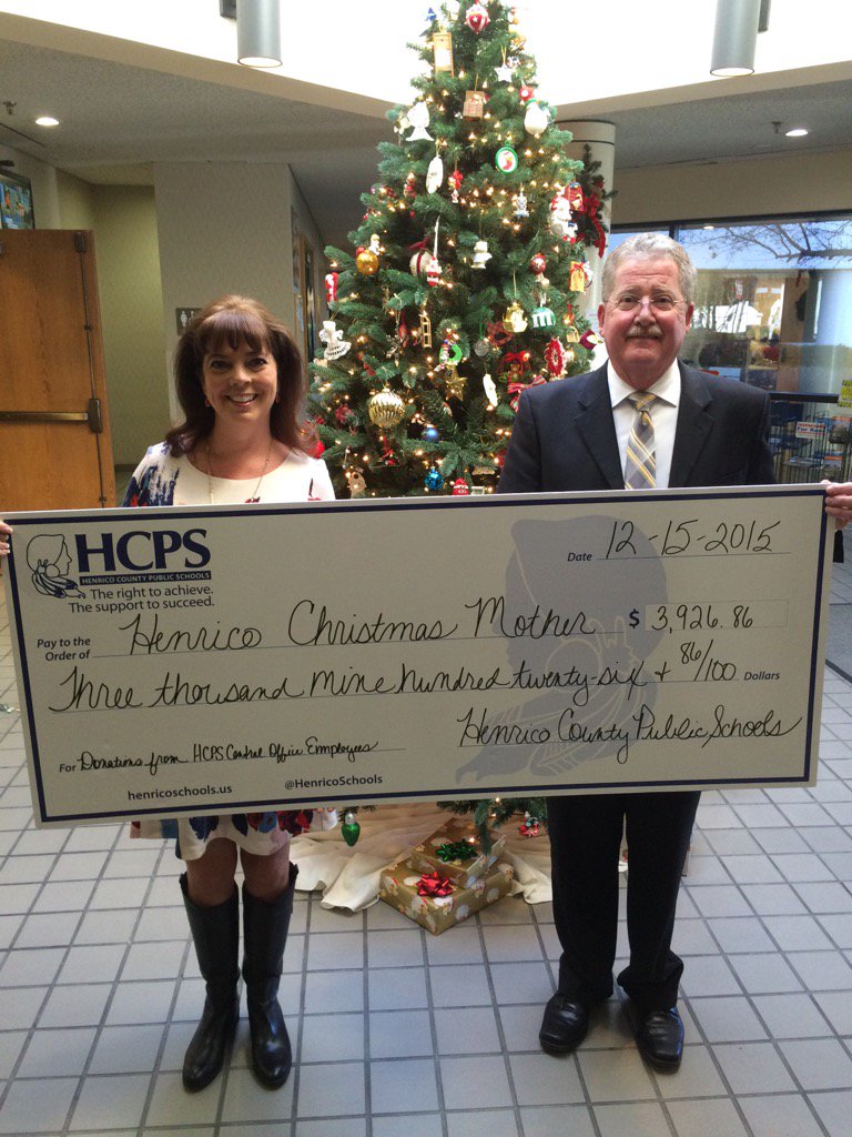 In lieu of office gift exchanges, the Central Office collected $3,926 in monetary and gift donations for <a href="/HenricoCM/">HenricoChristmasMom</a>!