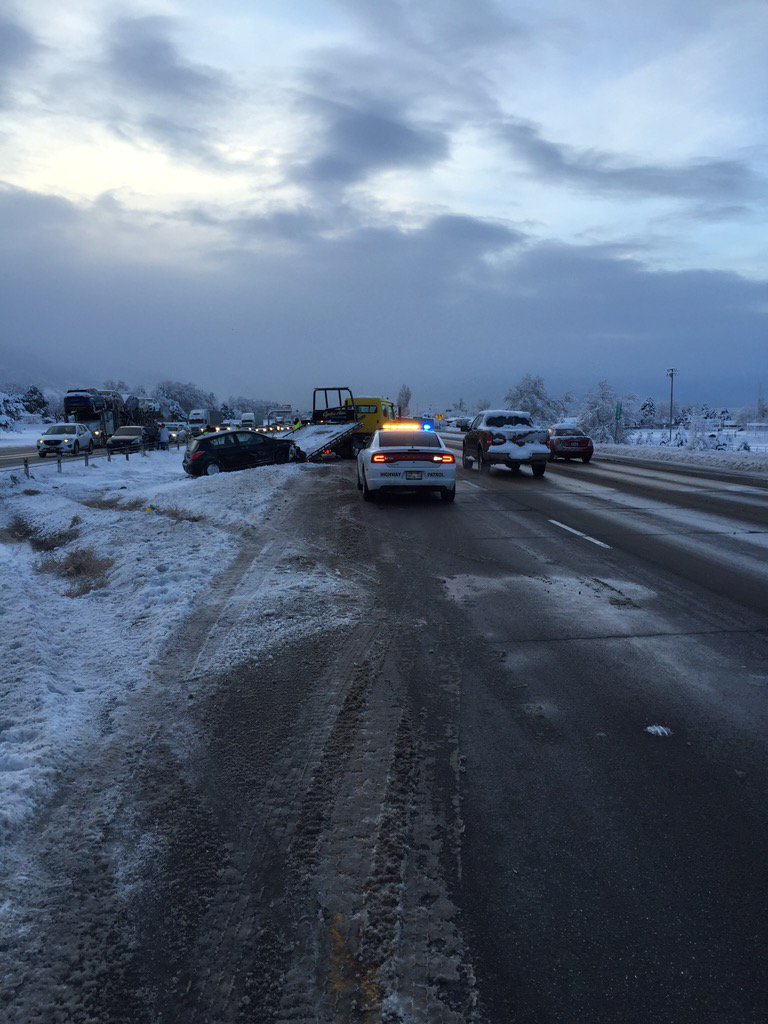 UHP_Colonel's tweet image. Road may look clear but beware of ice.  If you see us with red and blues slow way down. We are warning U of hazards