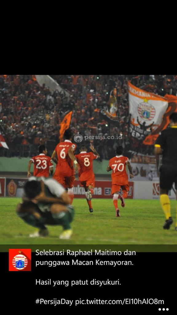 69Octa's tweet image. Yesss PERSIJA MENANG... tinggal satu pertandingan lagi JAK... Semangatttt #Jakartakotague #Orenwarnanyague