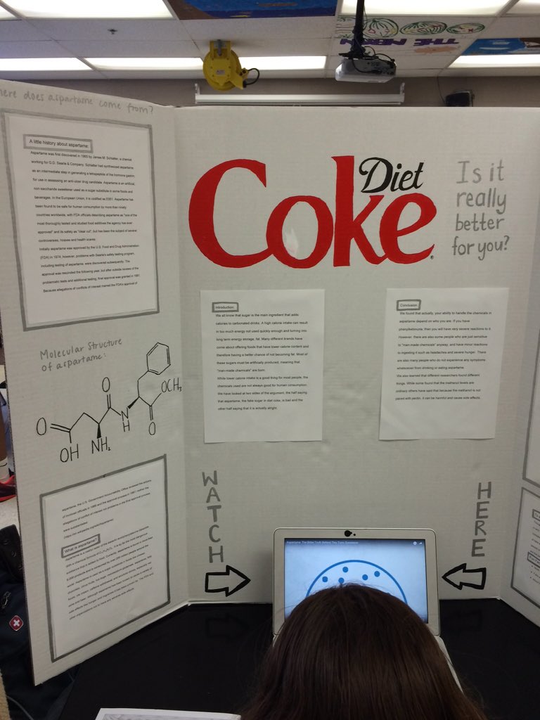 MasonIBProgram's tweet photo. Sugar versus Aspartame--check it out @IlanaReyes https://t.co/jC1qTFjjEu