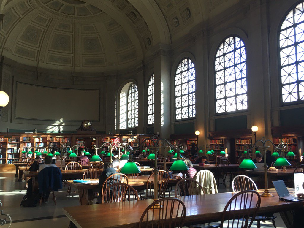 Danymdz's tweet photo. Finals are not so bad when I get to study in such a beautiful place #BostonPublicLibrary #LoveThisCity https://t.co/4OILB7iccg