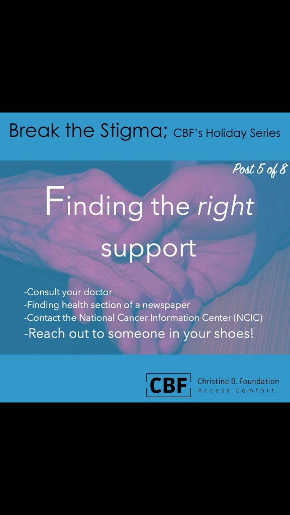 'Break the Stigma' Holiday series post five on #cancerstigma and #cancersupport