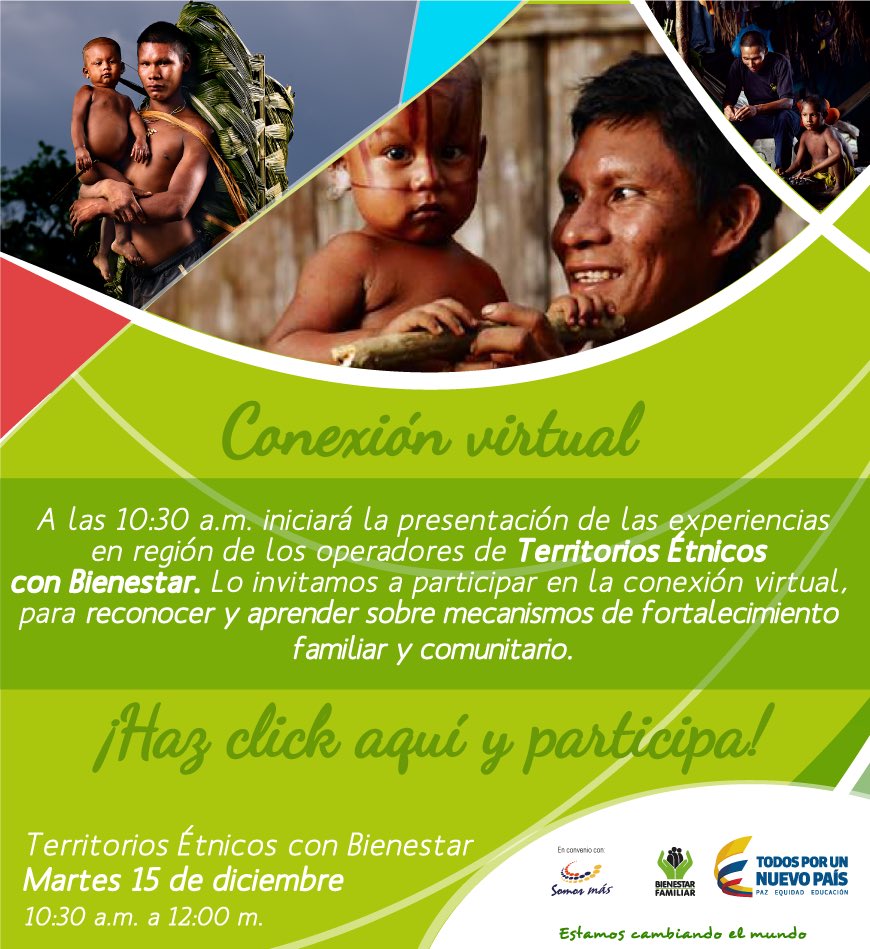 somosmas's tweet photo. [EN VIVO]Encuentro de operadores del @ICBFColombia Ahora experiencias de Territorios Étnicos https://t.co/bwT20aGaaT https://t.co/fNfjZLZMAU