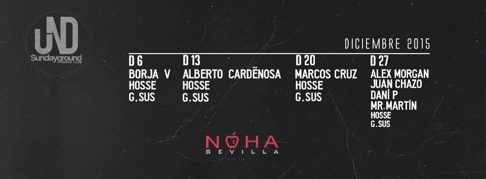 27 Dic nos vamos a #nohasevilla con <a href="/Sundayground/">Sundayground</a> <a href="/alexiibiizaa/">Mr.Martin</a> <a href="/DjJuanChazo/">Juan Chazo</a>