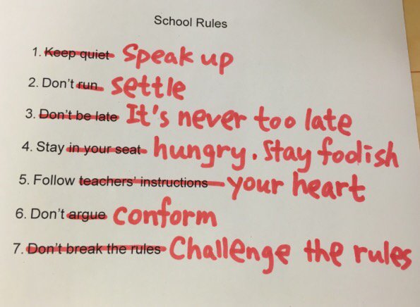 GrahamBM's tweet photo. School Rules... https://t.co/ygmFSfPxwy