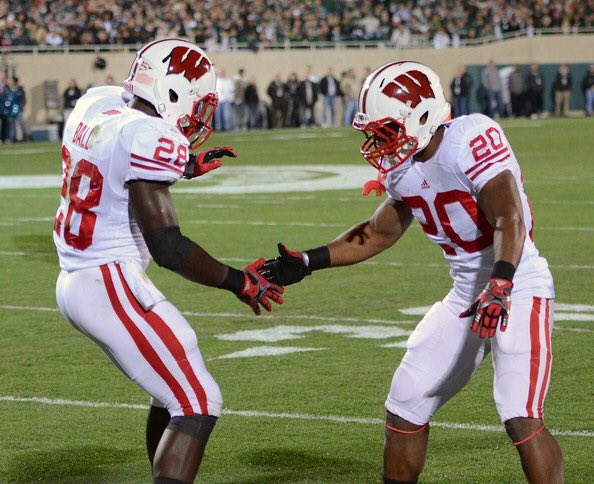 UWMadison's tweet photo. Hey @Patriots, we think you'll like that new duo in your backfield. It worked pretty well for us 😉 #Badgers https://t.co/a1U6fL0FPO