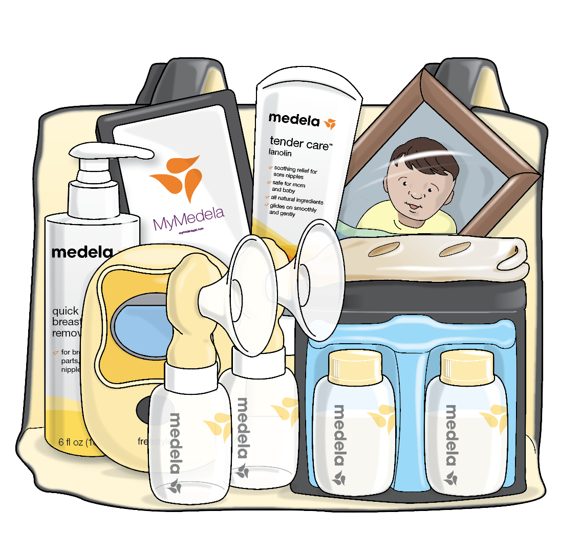 Medela_US's tweet photo. Returning to work? Suggestions for what to pack in your #breastpump bag: https://t.co/9IqfDwNnZY #MedelaAtWork https://t.co/OLV2kZ7vDK