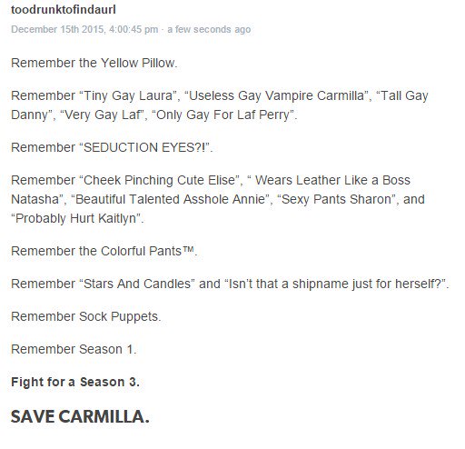 MaryneeLahaye's tweet photo. I just got emotional. #SAVECARMILLA https://t.co/8KN14AJlI5 https://t.co/8UGwfHtSci