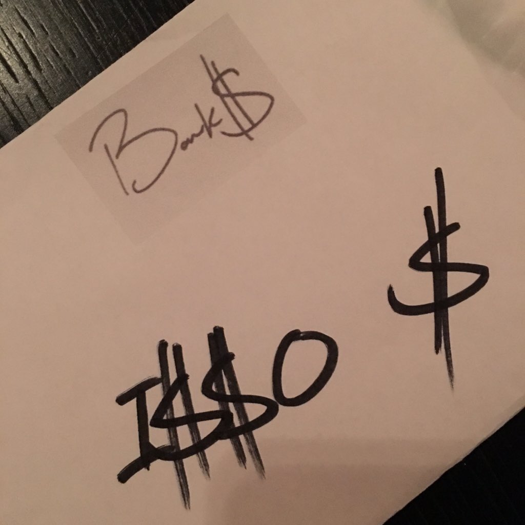 Banks's tweet photo. 🤑💰🤑💰🤑 @Banks @issotattoo https://t.co/YD4LoG3b1z