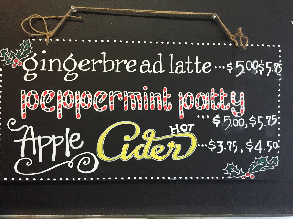 RCCcoffeehouse's tweet photo. Our #holiday drinks are in! #gingerbread #peppermintpatty #applecider https://t.co/3xyasfreBN
