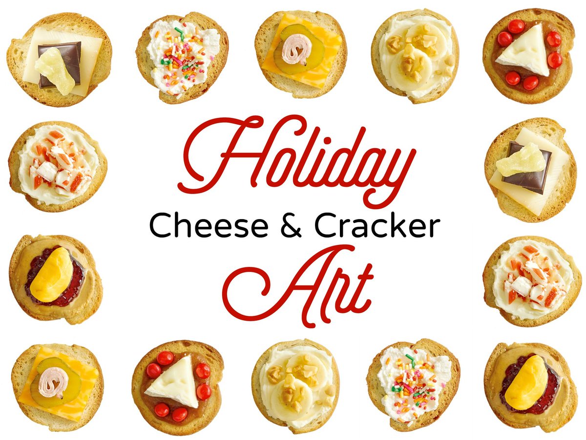 WisconsinCheese's tweet photo. Kid-Friendly Snacking: Holiday Cheese &amp; Cracker Art by @GCsocial: https://t.co/pbW4vFhoSN https://t.co/uRjgxu4Ghv