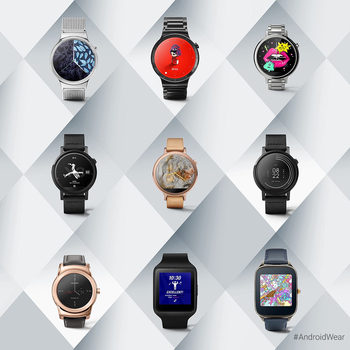Android's tweet photo. #WearWhatYouWant with a new collection of 9 #AndroidWear watch faces from top fashion brands https://t.co/mpVkIt8sRE https://t.co/oymxLiJNp9