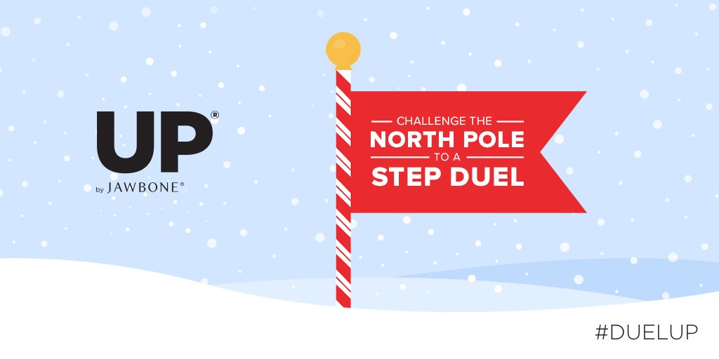 Jawbone's tweet image. Challenge our North Pole friends 🎅 ⛄️  in a Duel for a chance to win an UP2 tracker bit.ly/UPXNorthPole #DuelUP