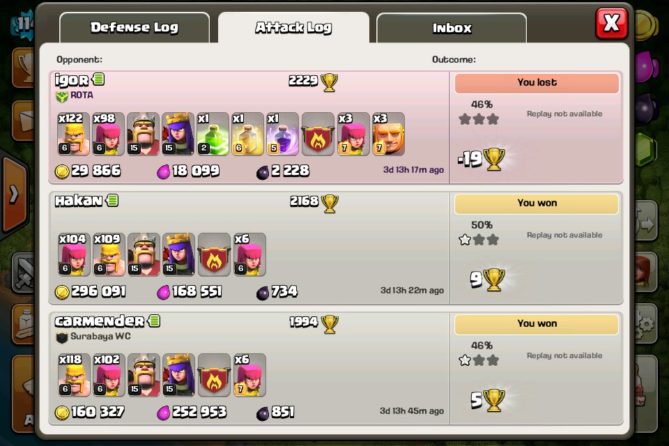 KorbinCoC's tweet photo. Anyone else not getting shields when they should? Checked retired base it just got attacked for 56% but no shield. https://t.co/rYFGPtlrIN