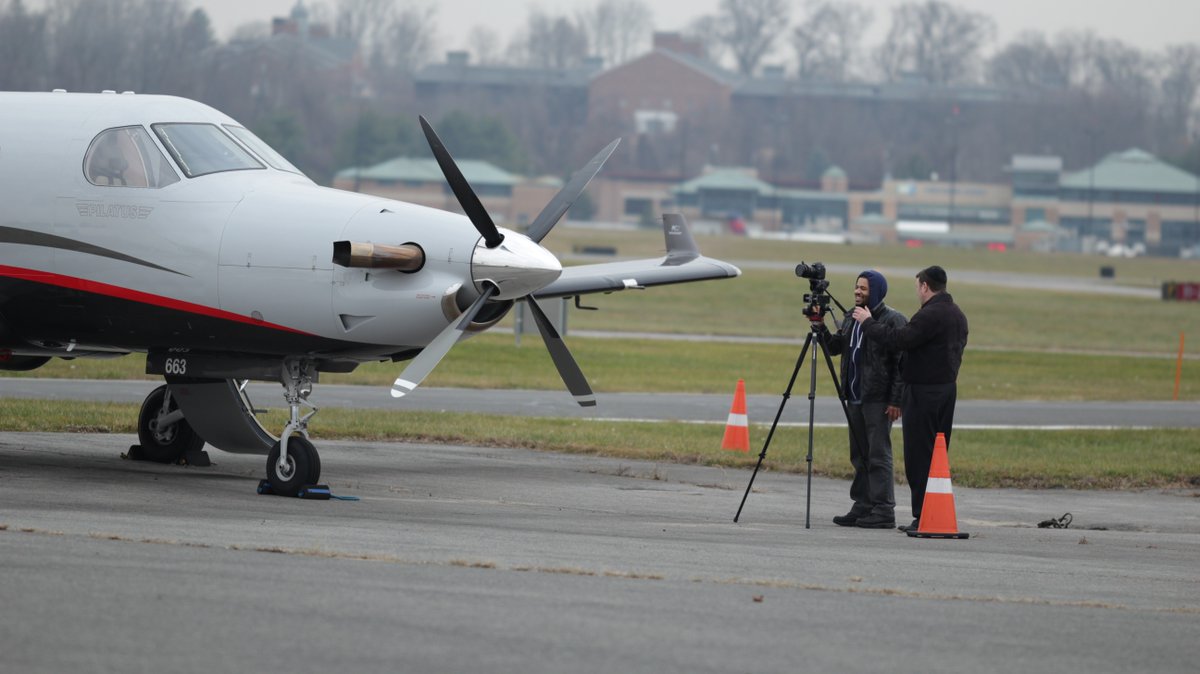 Shooting a private jet on an airfield in Westchester, New York.