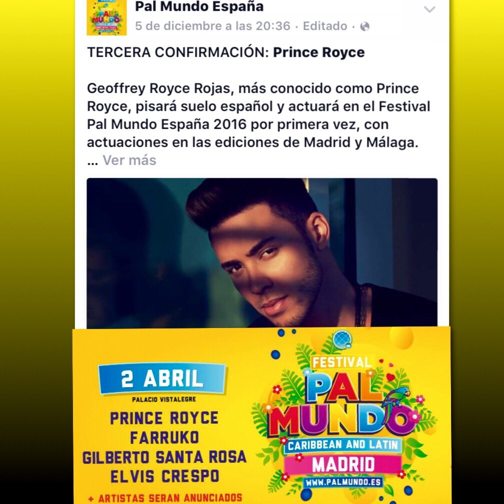 PrinceRoyceEspa's tweet photo. @PrinceRoyce España te espera 😊 https://t.co/Gei1Nn3u7g