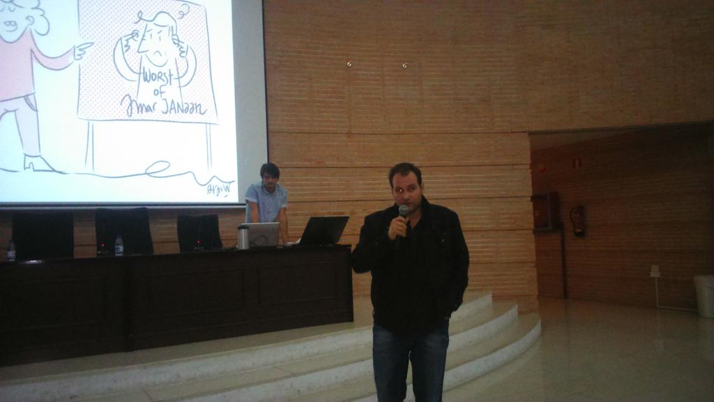UmaInvestiga's tweet photo. Omar Janaan, vividor. 😂😂👏👏 @omarjanaan  #UMAInvestiga2015 https://t.co/SuAHeoIDpW