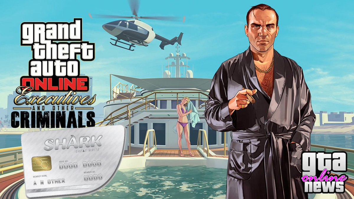 GTAonlineNews's tweet photo. NEW GIVEAWAY: RETWEET and Follow for a chance to win a $1,250,000 #GTAOnline Sharkcard (ends later today) https://t.co/RfEJdooAN4