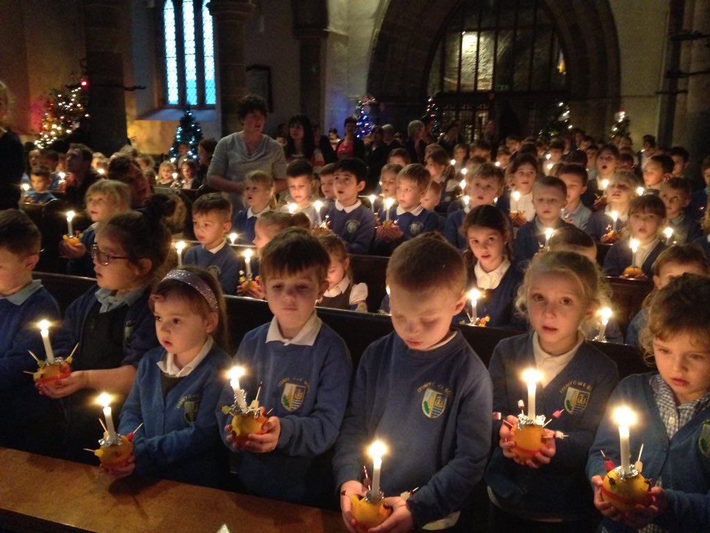 LydneyCofE's tweet photo. A very special Christingle Service at Lydney St Mary's. Thank you Rev Fenby. https://t.co/XWs2TYg3KV