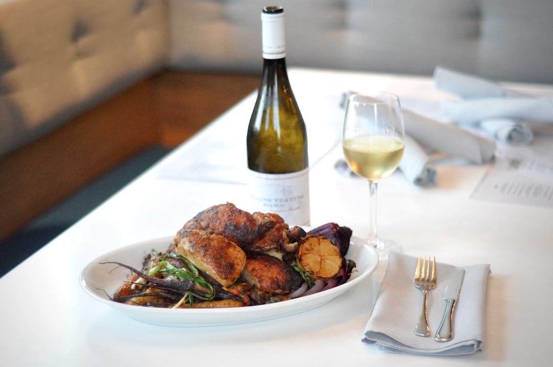 Tonight, for $36 enjoy a chicken dinner for 2. Served w/ 3 seasonal sides. Add a bottle of house wine for $28!