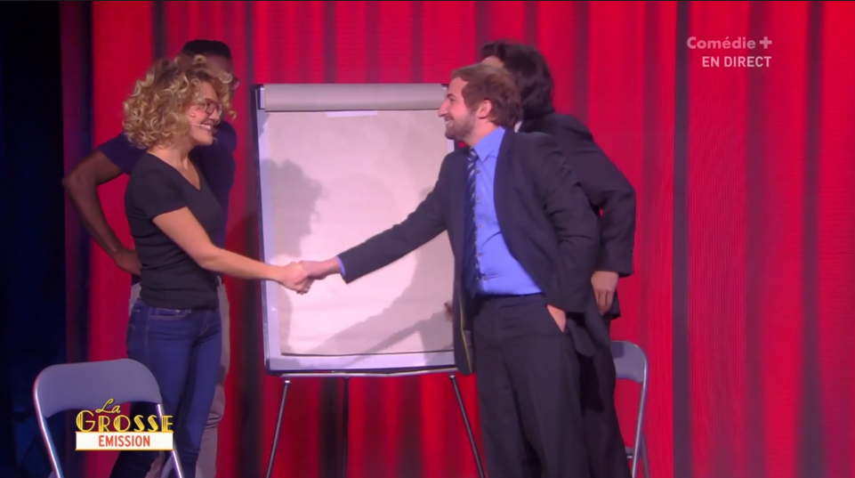 "Ah, une femme. Je respecte infiniment les gens comme vous" Campagne Krapulette <a href="/BenjaminTranie/">Benjamin Tranié</a> #LaGrosseEmission