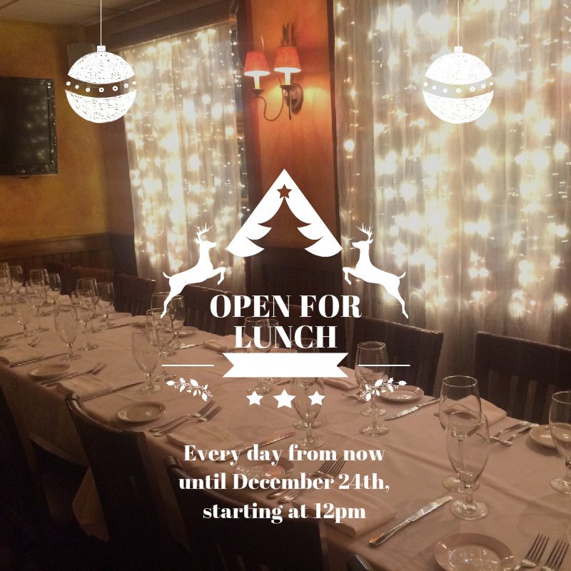 We are open for lunch every day, including #ChristmasEve! #FeastoftheSevenFishes and full menu available! #FedHillRI