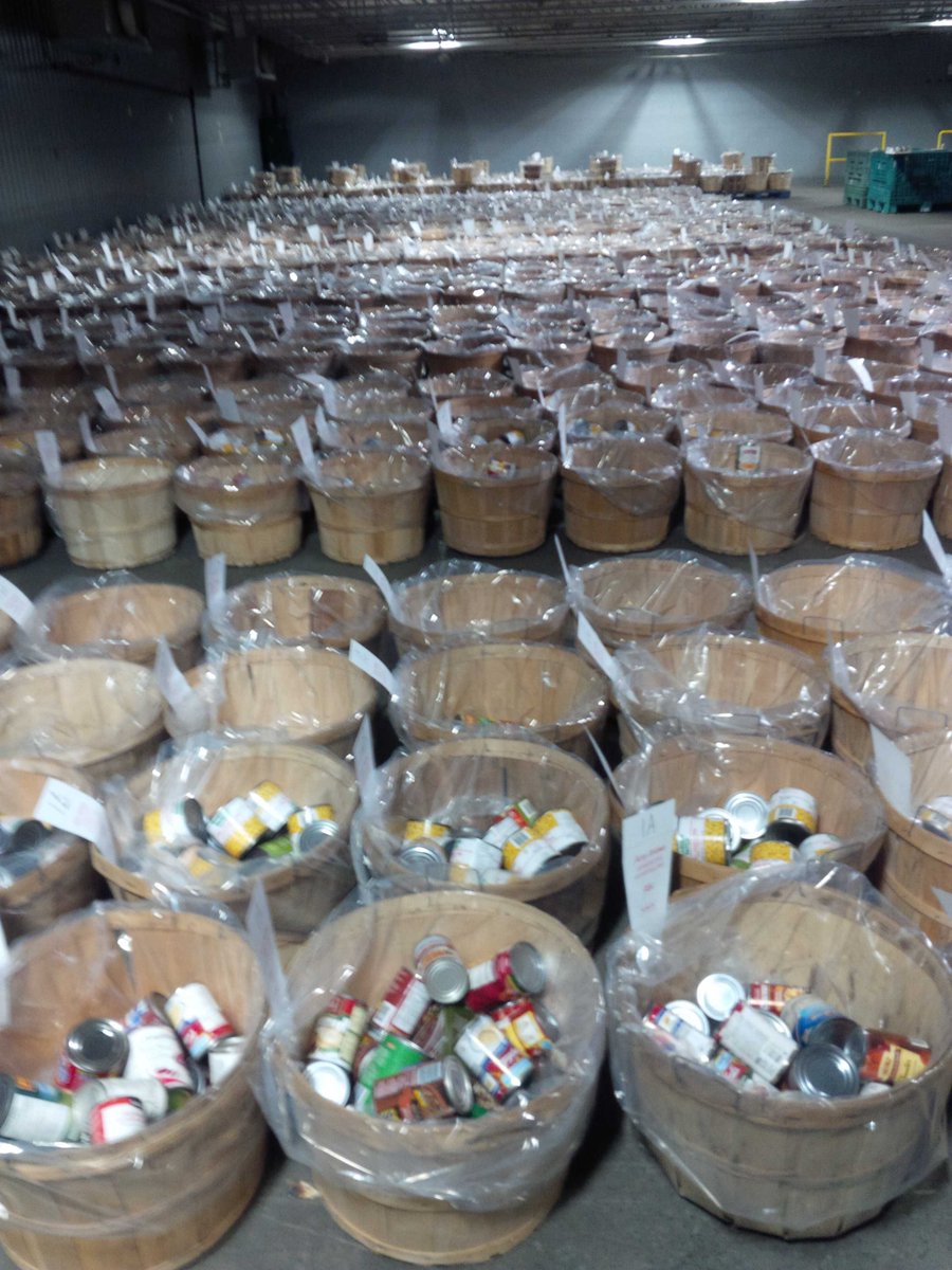 cerwright's tweet image. Goodfellows getting the 900 food baskets ready for Saturday's delivery to 200 Leamington families, Merry Christmas!