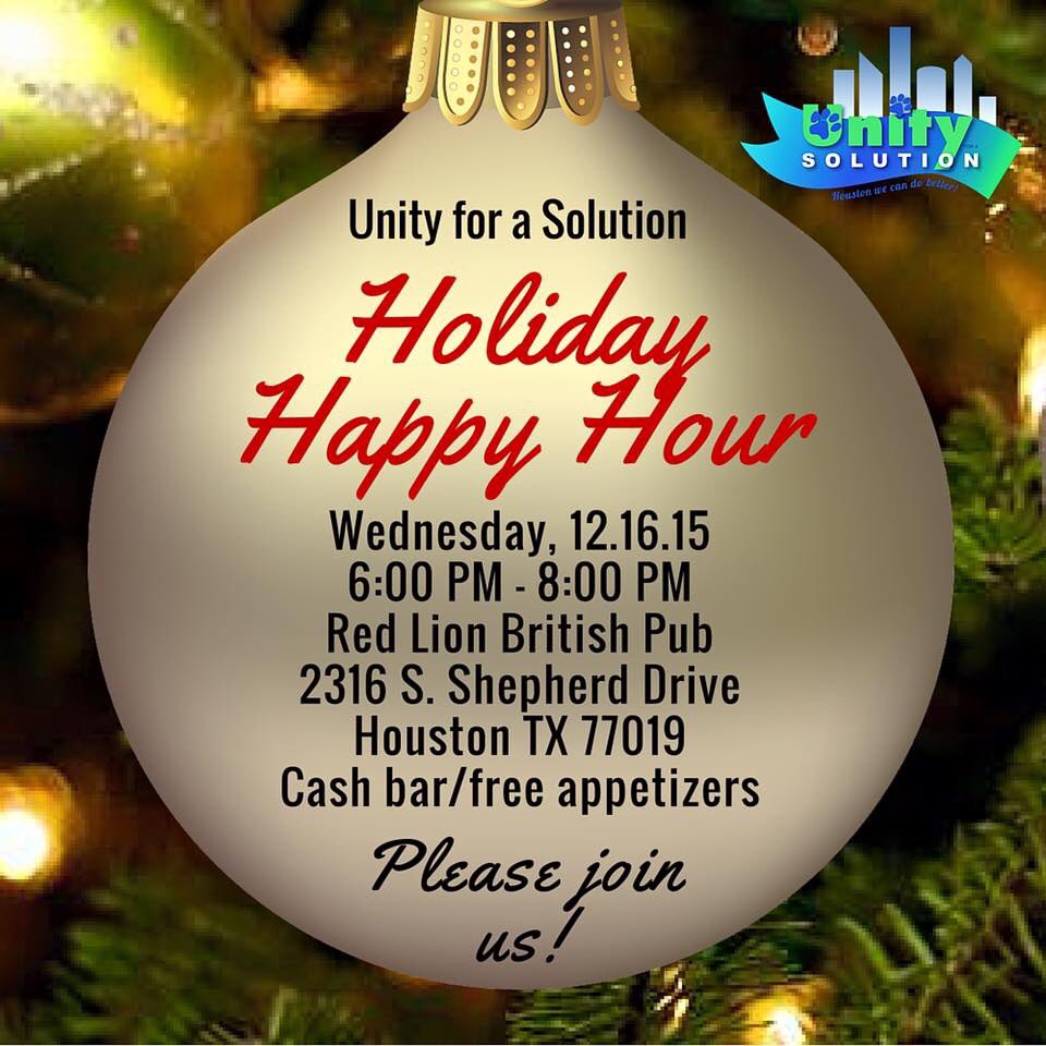 Unity4aSolution's tweet photo. Join us tomorrow, Wednesday 12/16 at the #UnityForASolution Holiday Happy Hour at Red Lion British Pub https://t.co/rbVuFpLC9I
