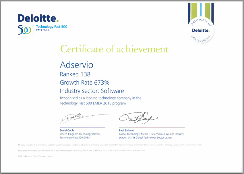 AdservioFr's tweet image. @AdservioFr en haut du Classement #Deloitte_Technology_Fast_500!
#readyfornewchallenges @Deloitte @DeloitteFrance :D