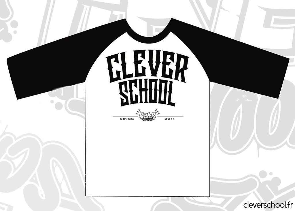 cleverschool's tweet photo. New ! Le tee shirt 3/4 Clever bientôt dispo sur cleverschool.fr 👕 #CleverClothing https://t.co/KK6ZptCSuG