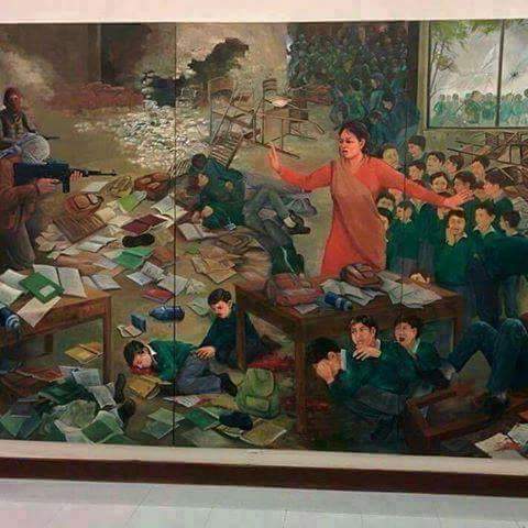 Ayeshapost's tweet photo. My brother got martyred in APS that's y I painted this . A sister. 
#DilPerNaqshHai https://t.co/6VejyYOyaW